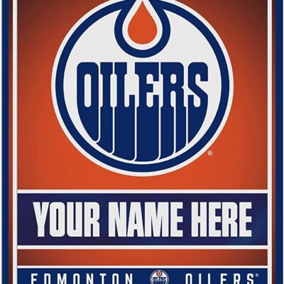 NHL Edmonton Oilers Personalized Custom Metal Parking Sign Wall Decor Indoor Ourdoor