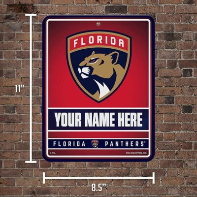 NHL Florida Panthers Personalized Custom Metal Parking Sign Wall Decor Indoor Ourdoor 2
