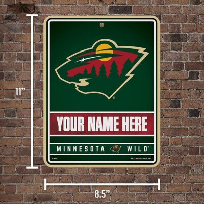 NHL Minnesota Wild Personalized Custom Metal Parking Sign Wall Decor Indoor Ourdoor 2