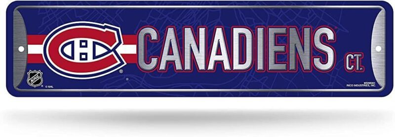 NHL Montreal Canadiens Home Decor Metal Street Sign