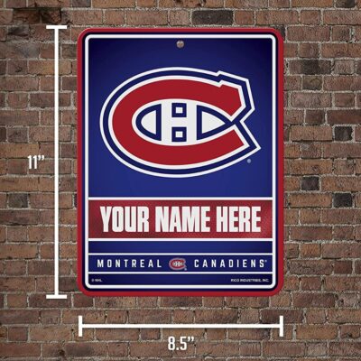 NHL Montreal Canadiens Personalized Custom Metal Parking Sign Wall Decor Indoor Ourdoor 2
