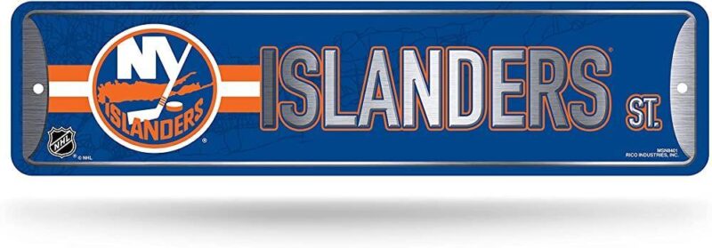 NHL New York Islanders Home Decor Metal Street Sign