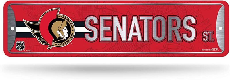 NHL Ottawa Senators Home Decor Metal Street Sign