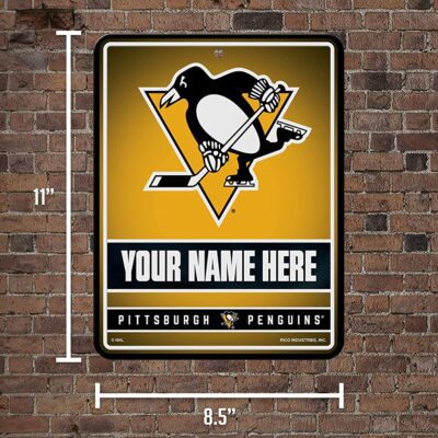 NHL Pittsburgh Penguins Personalized Custom Metal Parking Sign Wall Decor Indoor Ourdoor 2 NHL Pittsburgh Penguins Personalized Custom Metal Parking Sign Wall Decor Indoor Ourdoor 2