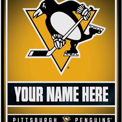 NHL Pittsburgh Penguins Personalized Custom Metal Parking Sign Wall Decor Indoor Ourdoor