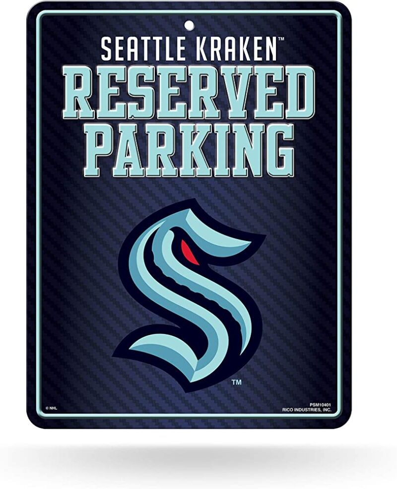 NHL Seattle Kraken Metal Parking Sign Wall Decor Indoor Ourdoor Decor