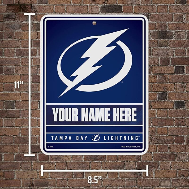 NHL Tampa Bay Lightning Personalized Custom Metal Parking Sign Wall Decor Indoor Ourdoor 2
