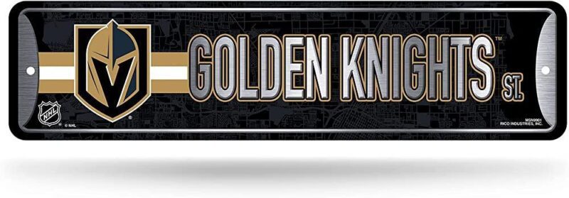 NHL Vegas Golden Knights Home Decor Metal Street Sign