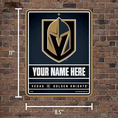 NHL Vegas Golden Knights Personalized Custom Metal Parking Sign Wall Decor Indoor Ourdoor 2