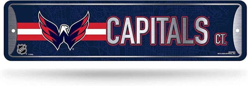 NHL Washington Capitals Home Decor Metal Street Sign