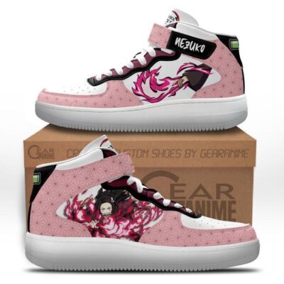 Nezuko Sneakers Air Mid Custom Anime Demon Slayer Shoes