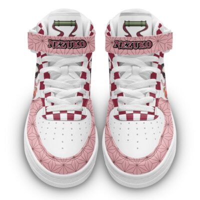 Nezuko Sneakers Air Mid Custom Demon Slayer Anime Shoes for Otaku 1
