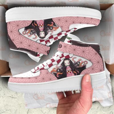 Nezuko Sneakers Air Mid Custom Demon Slayer Anime Shoes for Otaku 3