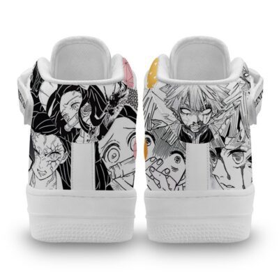 Nezuko Zenitsu Sneakers Air Mid Demon Slayer Anime Shoes Mix Manga 2