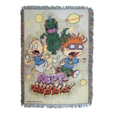 Nick Rewind, Reptahhhh Woven Tapestry Throw Blanket