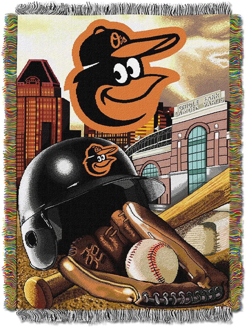 Northwest MLB Baltimore Orioles Woven Tapestry Throw Blanket