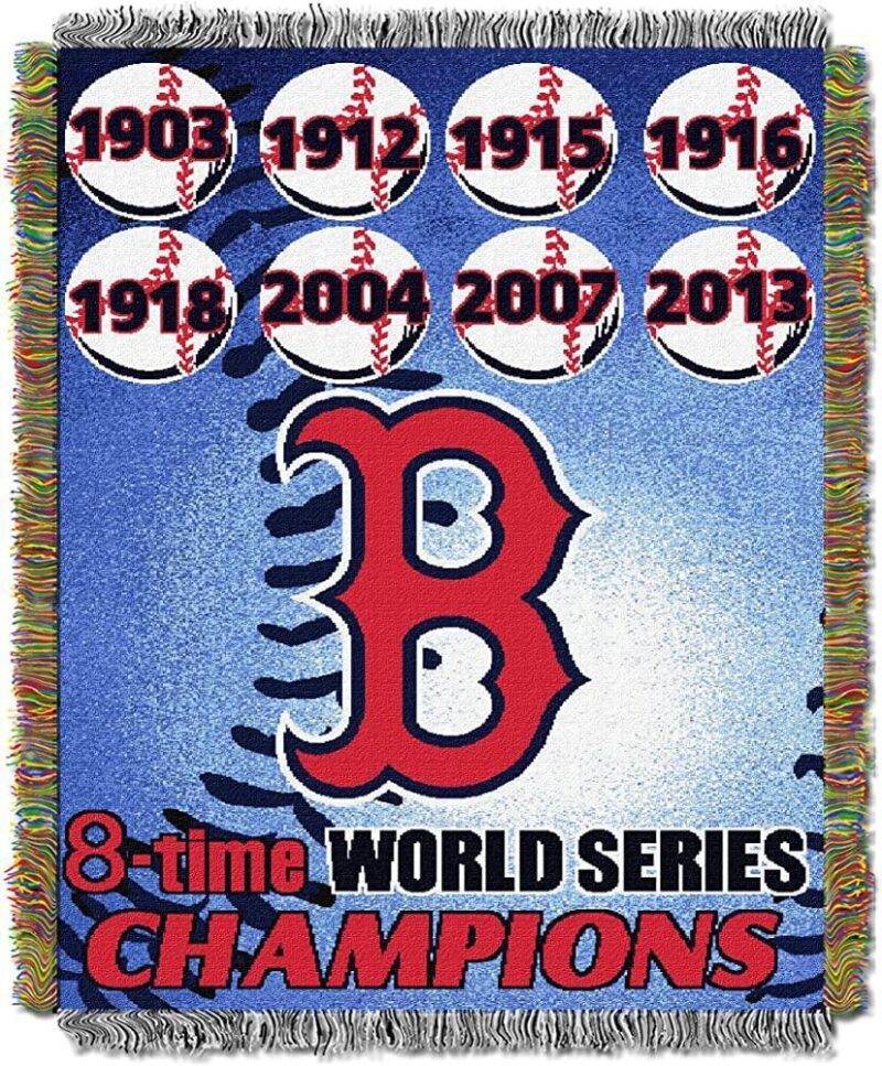 Northwest MLB Boston Red Sox Woven Tapestry Throw Blanket Commemorative