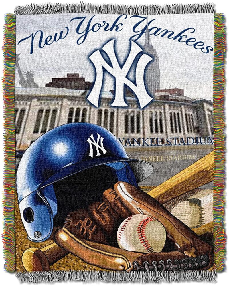 Northwest MLB New York Yankees Woven Tapestry Throw Blanket