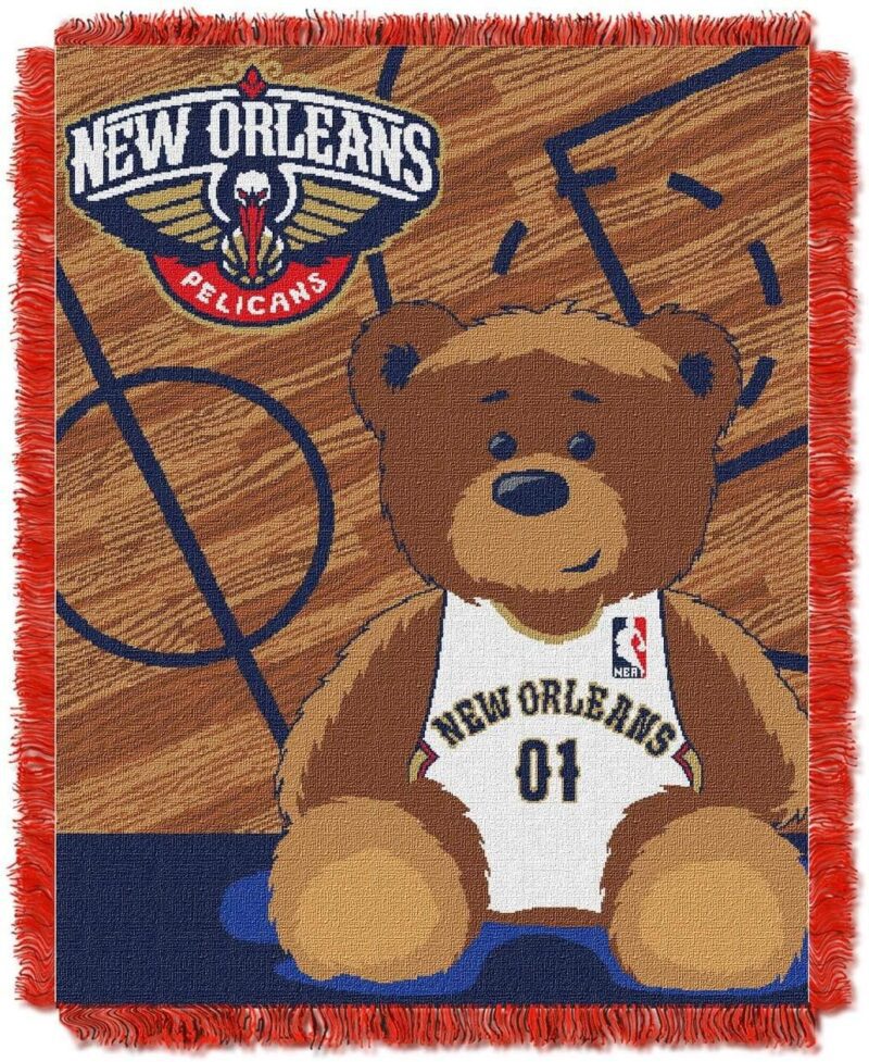 Northwest NBA New Orleans Pelicans Woven Jacquard Tapestry Throw Blanket