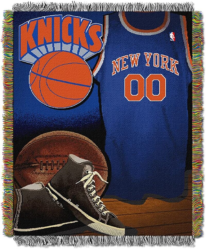 Northwest NBA New York Knicks Woven Tapestry Throw Blanket Vintage