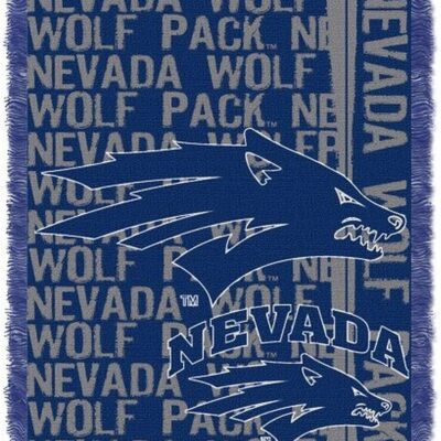 Northwest NCAA Nevada Wolf Pack Woven Jacquard Throw Blanket Double Play
