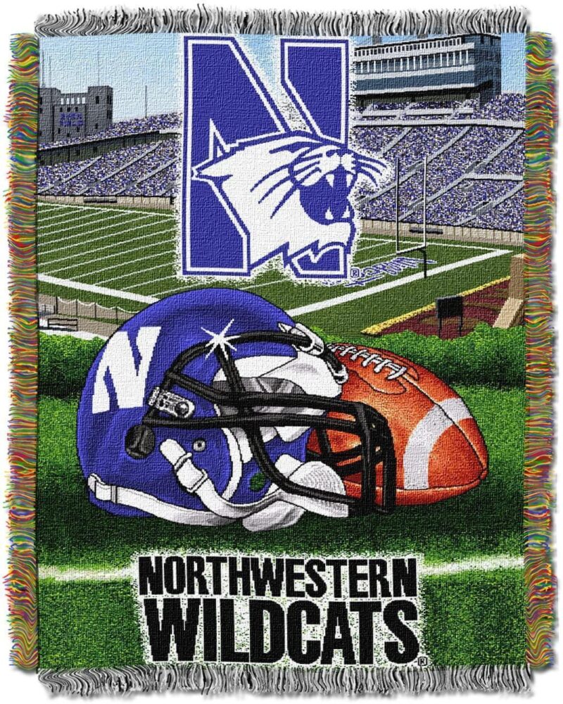 Northwest NCAA Northwestern Wildcats Woven Tapestry Throw Blanket