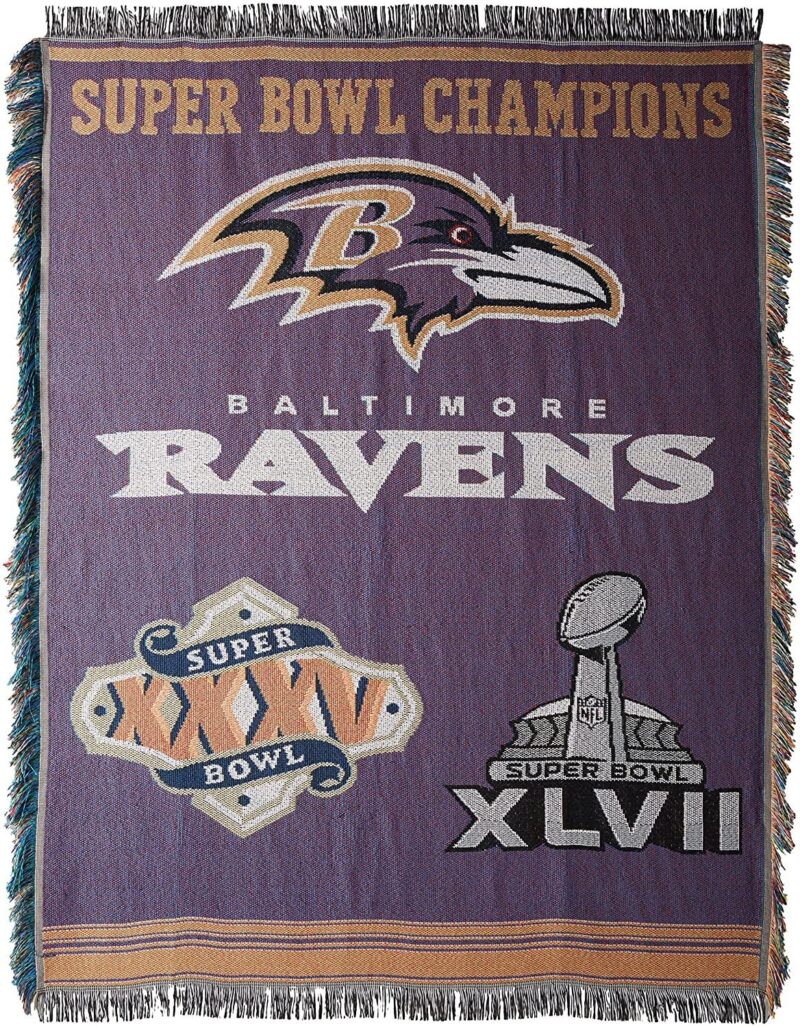 Northwest NFL Baltimore Ravens Woven Tapestry Throw Blanket Commemorative