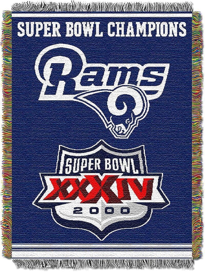 Northwest NFL Los Angeles Rams Woven Tapestry Throw Blanket Commemorative