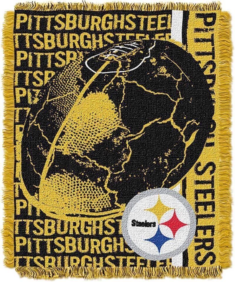 Northwest NFL Pittsburgh Steelers Woven Jacquard Throw Blanket Double Play