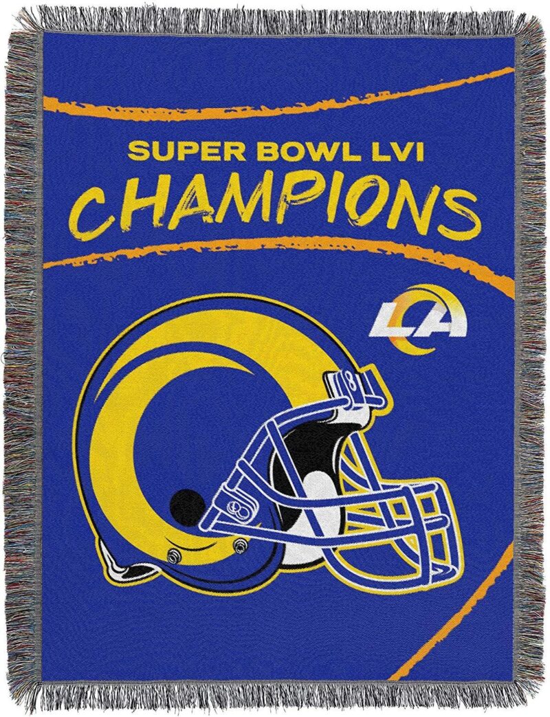 Northwest NFL Unisex-Adult Super Bowl Lvi Champions Woven Tapestry Throw Blanket