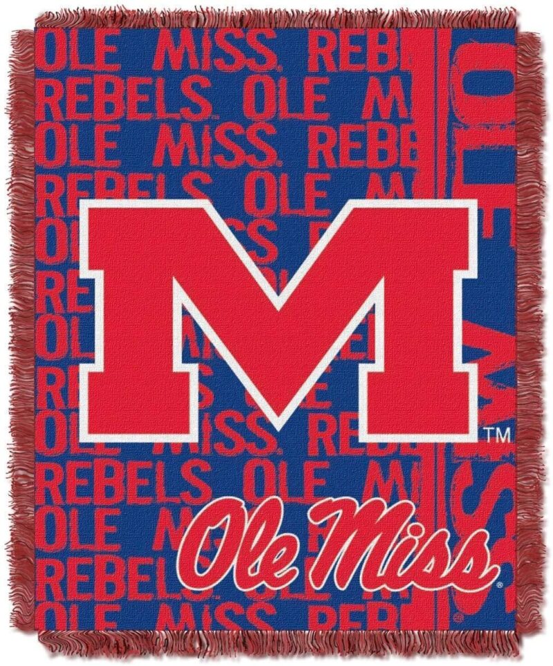 Northwest The Company Ole Miss Rebels Double Play Woven Jacquard Throw Blanket