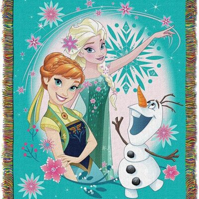 Northwest Woven Tapestry Throw Blanket Frozen Fever