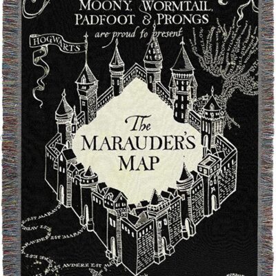 Northwest Woven Tapestry Throw Blanket Harry Potter Night Map