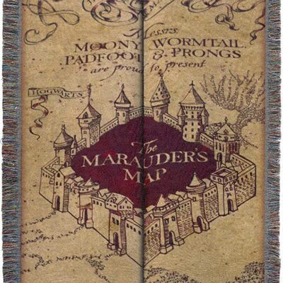 Northwest Woven Tapestry Throw Blanket Marauder's Map