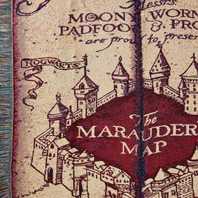 Northwest Woven Tapestry Throw Blanket Marauders Map 5