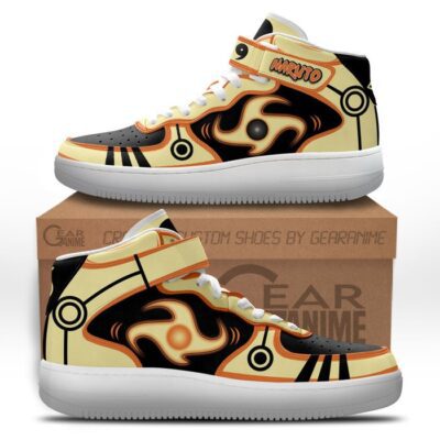 Nrt Uzumaki Bijuu Mode Skill Sneakers Air Mid Custom Anime Shoes