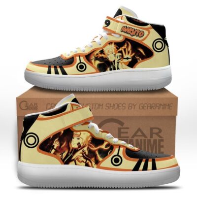 Nrt Uzumaki Bijuu Mode Sneakers Air Mid Custom Anime Shoes