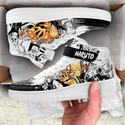 Nrt Uzumaki Bijuu Sneakers Air Mid Custom Anime Shoes Mix Manga 3