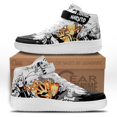 Nrt Uzumaki Bijuu Sneakers Air Mid Custom Anime Shoes Mix Manga