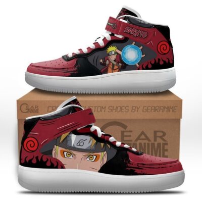 Nrt Uzumaki Sage Mode Sneakers Air Mid Custom Anime Shoes