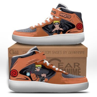Nrt Uzumaki Sneakers Air Mid Custom Anime Shoes for Otaku