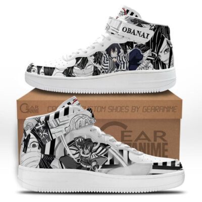 Obanai Sneakers Air Mid Demon Slayer Anime Shoes Mix Manga