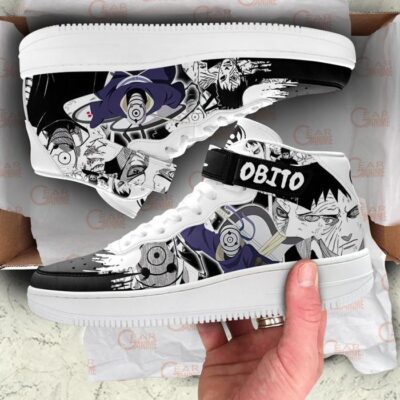 Obito Sneakers Air Mid Custom Anime Shoes Mix Manga for Otaku 3