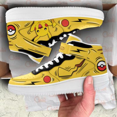 Pikachu Sneakers Air Mid Custom Pokemon Anime Shoes for Otaku 3