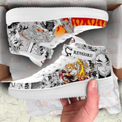 Rengoku Sneakers Air Mid Demon Slayer Anime Shoes Mix Manga 3