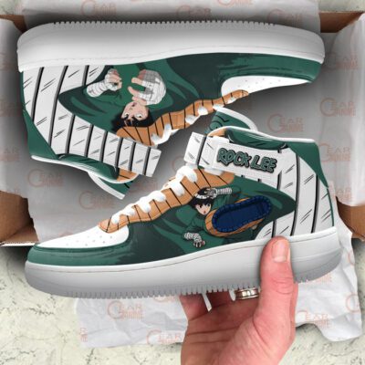 Rock Lee Sneakers Air Mid Custom NRT Anime Shoes for Otaku 3