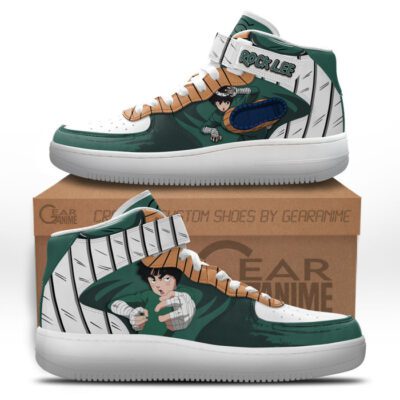 Rock Lee Sneakers Air Mid Custom NRT Anime Shoes for Otaku