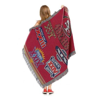San Francisco 49ers NFL Commemorative Woven Tapestry Throw Blanket 3 San Francisco 49ers NFL Commemorative Woven Tapestry Throw Blanket 3