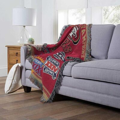 San Francisco 49ers NFL Commemorative Woven Tapestry Throw Blanket 4 San Francisco 49ers NFL Commemorative Woven Tapestry Throw Blanket 4