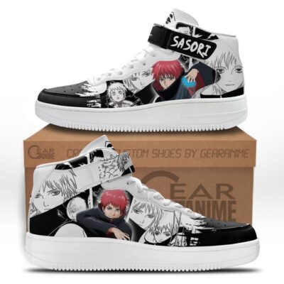 Sasori Sneakers Air Mid Custom Akatsuki Anime Shoes Mix Manga